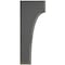 Ekena Millwork 1 3/4"W x 4"D x 10"H Clarksville Wood Vintage Decor Bracket, Black BKTWD02X04X10CVBL - alternate 3